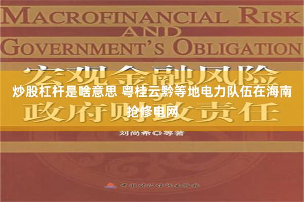 炒股杠杆是啥意思 粤桂云黔等地电力队伍在海南抢修电网