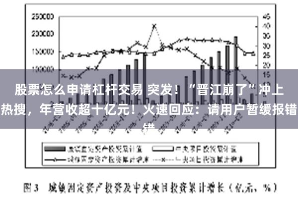 股票怎么申请杠杆交易 突发！“晋江崩了”冲上热搜，年营收超十亿元！火速回应：请用户暂缓报错