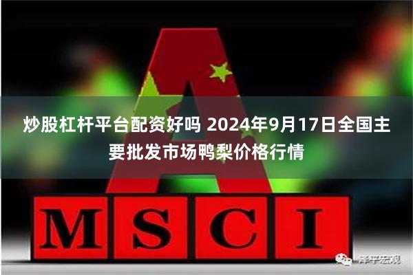 炒股杠杆平台配资好吗 2024年9月17日全国主要批发市场鸭梨价格行情