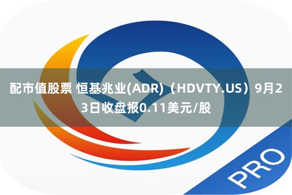 配市值股票 恒基兆业(ADR)（HDVTY.US）9月23日收盘报0.11美元/股