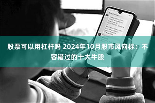 股票可以用杠杆吗 2024年10月股市风向标：不容错过的十大牛股