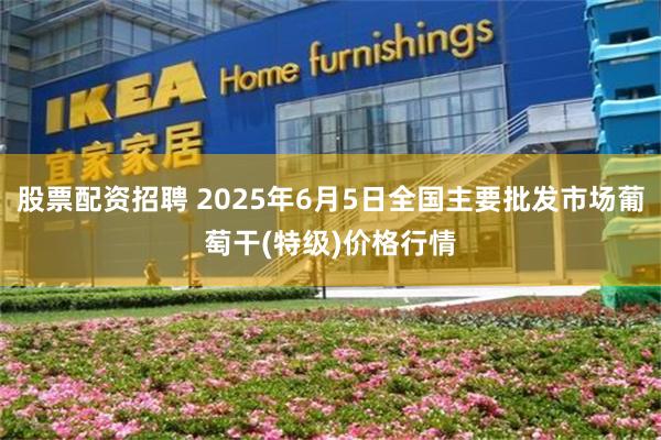 股票配资招聘 2025年6月5日全国主要批发市场葡萄干(特级)价格行情