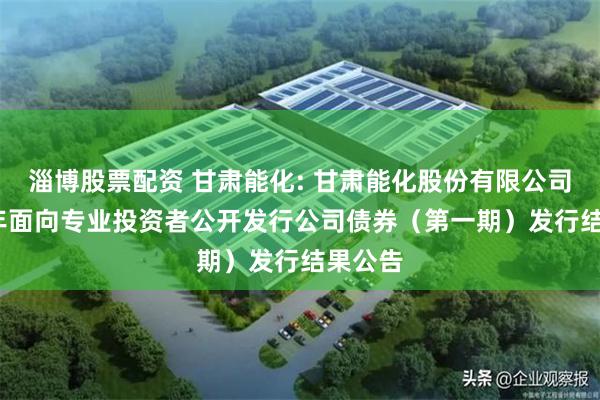 淄博股票配资 甘肃能化: 甘肃能化股份有限公司2025年面向专业投资者公开发行公司债券（第一期）发行结果公告