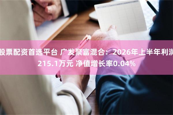 股票配资首选平台 广发聚富混合：2026年上半年利润215.1万元 净值增长率0.04%